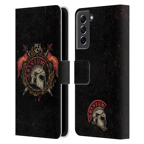 Trivium Graphics Knight Helmet Leather Book Wallet Case Cover For Samsung Galaxy S21 FE 5G