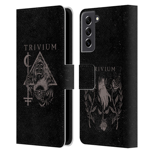 Trivium Graphics Reaper Triangle Leather Book Wallet Case Cover For Samsung Galaxy S21 FE 5G