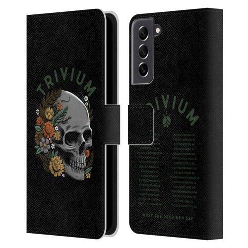 Trivium Graphics Skelly Flower Leather Book Wallet Case Cover For Samsung Galaxy S21 FE 5G