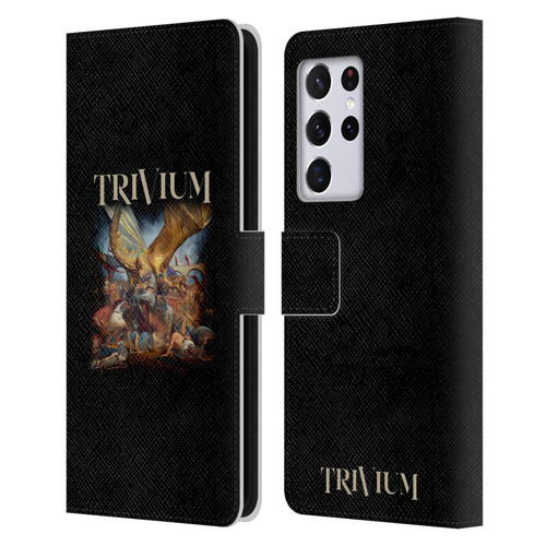 Trivium Graphics In The Court Of The Dragon Leather Book Wallet Case Cover For Samsung Galaxy S21 Ultra 5G