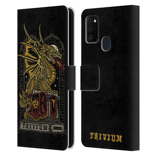 Trivium Graphics Big Dragon Leather Book Wallet Case Cover For Samsung Galaxy M30s (2019)/M21 (2020)