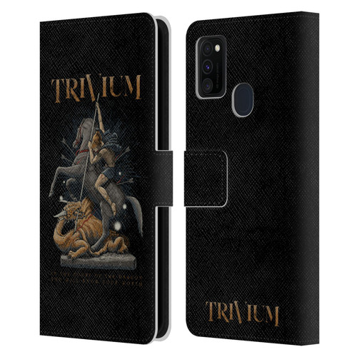 Trivium Graphics Dragon Slayer Leather Book Wallet Case Cover For Samsung Galaxy M30s (2019)/M21 (2020)
