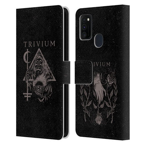 Trivium Graphics Reaper Triangle Leather Book Wallet Case Cover For Samsung Galaxy M30s (2019)/M21 (2020)