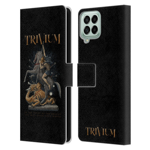 Trivium Graphics Dragon Slayer Leather Book Wallet Case Cover For Samsung Galaxy M33 (2022)