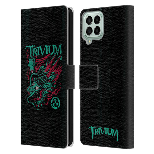 Trivium Graphics Screaming Dragon Leather Book Wallet Case Cover For Samsung Galaxy M53 (2022)