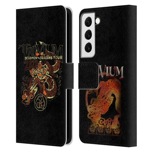 Trivium Graphics Deadmen And Dragons Leather Book Wallet Case Cover For Samsung Galaxy S22 5G