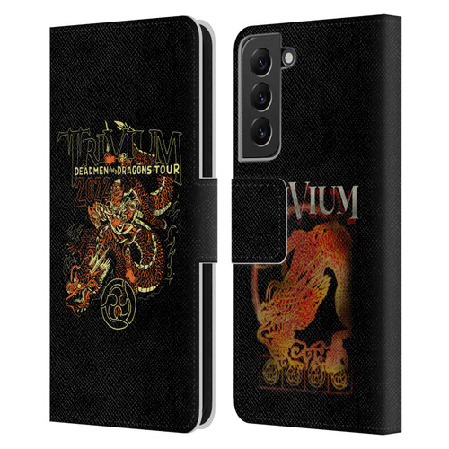Trivium Graphics Deadmen And Dragons Leather Book Wallet Case Cover For Samsung Galaxy S22+ 5G