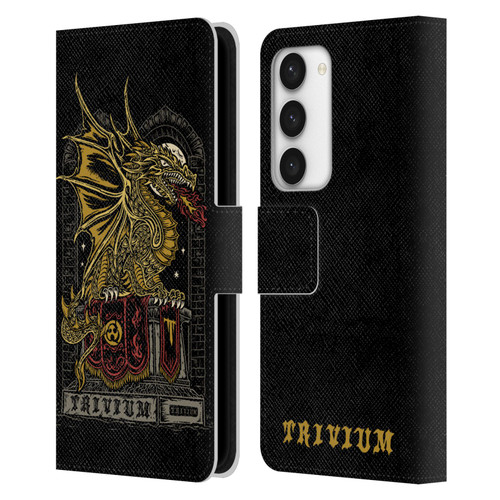 Trivium Graphics Big Dragon Leather Book Wallet Case Cover For Samsung Galaxy S23 5G