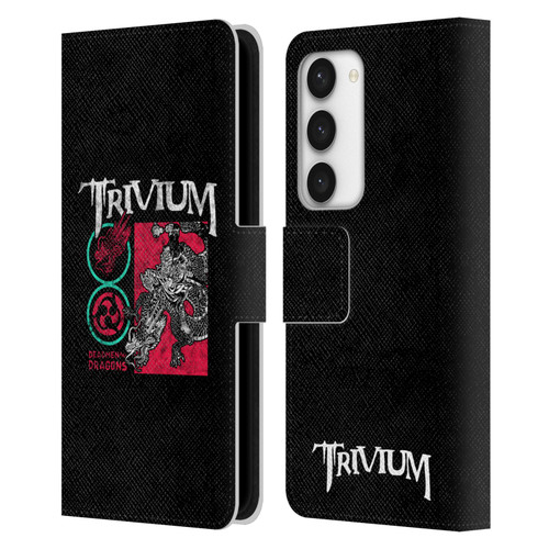 Trivium Graphics Deadmen And Dragons Date Leather Book Wallet Case Cover For Samsung Galaxy S23 5G