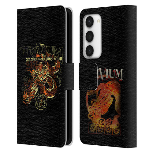 Trivium Graphics Deadmen And Dragons Leather Book Wallet Case Cover For Samsung Galaxy S23 5G