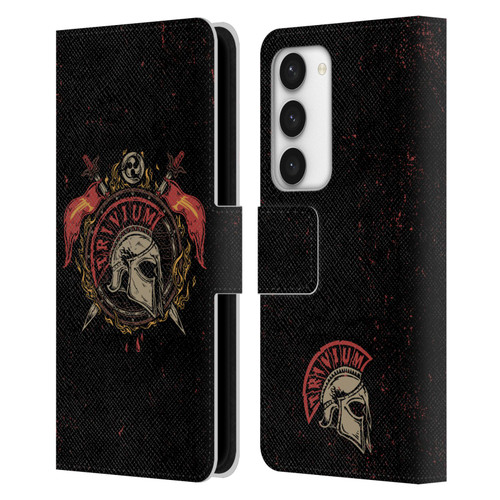 Trivium Graphics Knight Helmet Leather Book Wallet Case Cover For Samsung Galaxy S23 5G