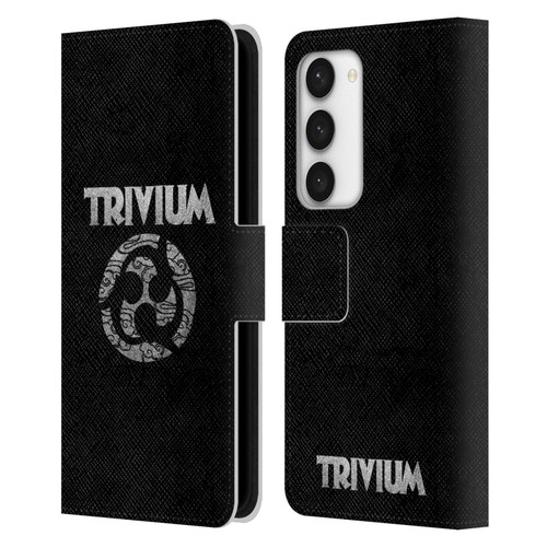 Trivium Graphics Swirl Logo Leather Book Wallet Case Cover For Samsung Galaxy S23 5G