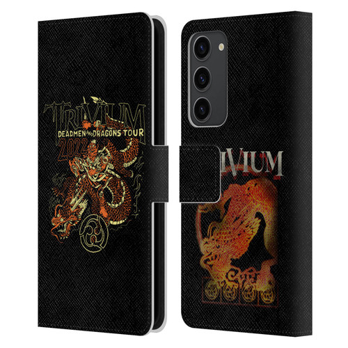Trivium Graphics Deadmen And Dragons Leather Book Wallet Case Cover For Samsung Galaxy S23+ 5G