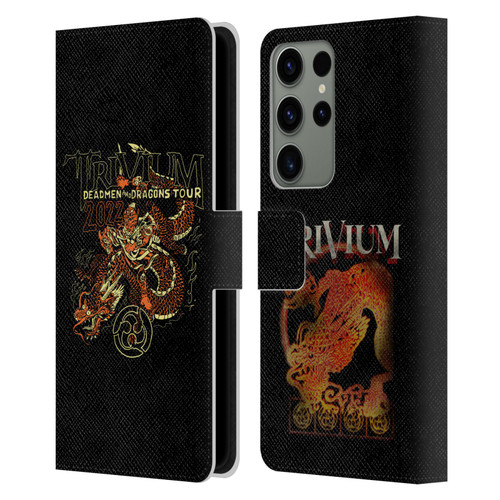 Trivium Graphics Deadmen And Dragons Leather Book Wallet Case Cover For Samsung Galaxy S23 Ultra 5G