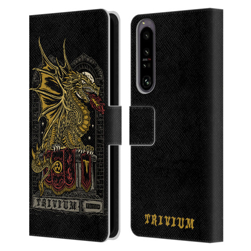 Trivium Graphics Big Dragon Leather Book Wallet Case Cover For Sony Xperia 1 IV