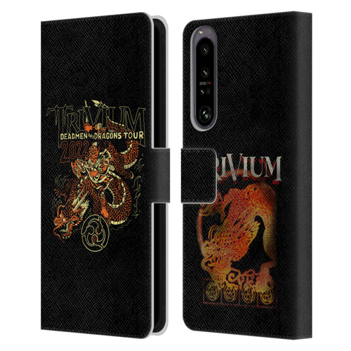 Trivium Graphics Deadmen And Dragons Leather Book Wallet Case Cover For Sony Xperia 1 IV