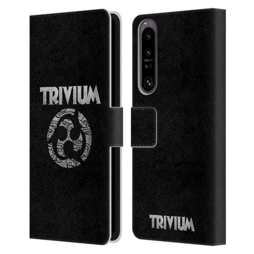 Trivium Graphics Swirl Logo Leather Book Wallet Case Cover For Sony Xperia 1 IV
