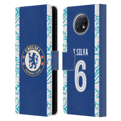 Chelsea Football Club 2022/23 Players Home Kit Thiago Silva Leather Book Wallet Case Cover For Xiaomi Redmi Note 9T 5G