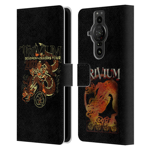 Trivium Graphics Deadmen And Dragons Leather Book Wallet Case Cover For Sony Xperia Pro-I