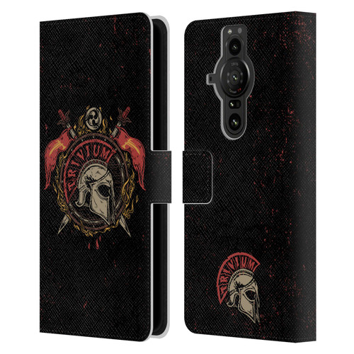 Trivium Graphics Knight Helmet Leather Book Wallet Case Cover For Sony Xperia Pro-I