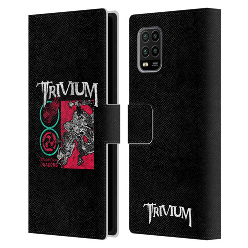 Trivium Graphics Deadmen And Dragons Date Leather Book Wallet Case Cover For Xiaomi Mi 10 Lite 5G