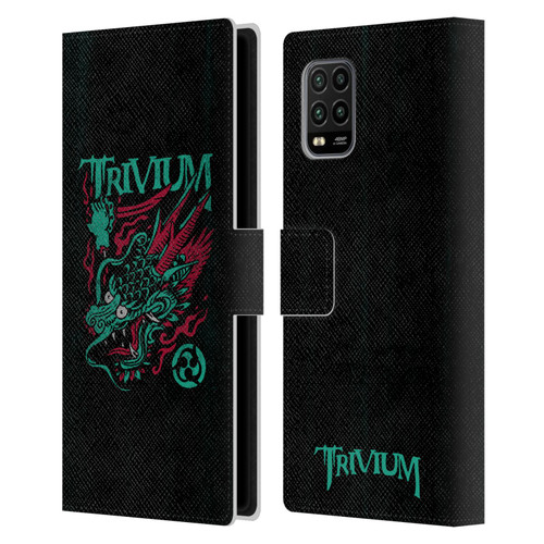Trivium Graphics Screaming Dragon Leather Book Wallet Case Cover For Xiaomi Mi 10 Lite 5G