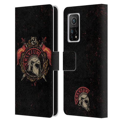 Trivium Graphics Knight Helmet Leather Book Wallet Case Cover For Xiaomi Mi 10T 5G
