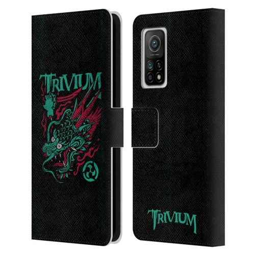 Trivium Graphics Screaming Dragon Leather Book Wallet Case Cover For Xiaomi Mi 10T 5G