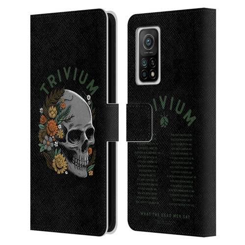 Trivium Graphics Skelly Flower Leather Book Wallet Case Cover For Xiaomi Mi 10T 5G