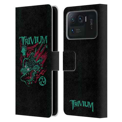 Trivium Graphics Screaming Dragon Leather Book Wallet Case Cover For Xiaomi Mi 11 Ultra