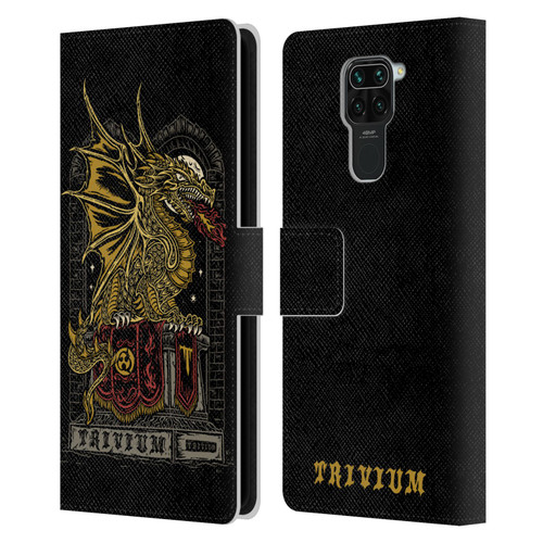 Trivium Graphics Big Dragon Leather Book Wallet Case Cover For Xiaomi Redmi Note 9 / Redmi 10X 4G
