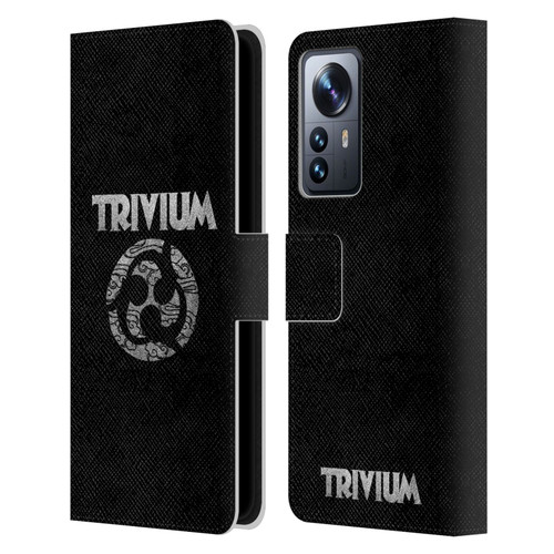 Trivium Graphics Swirl Logo Leather Book Wallet Case Cover For Xiaomi 12 Pro