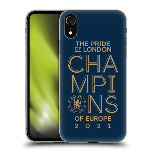 Chelsea Football Club 2021 Champions The Pride Of London Soft Gel Case for Apple iPhone XR
