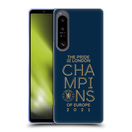 Chelsea Football Club 2021 Champions The Pride Of London Soft Gel Case for Sony Xperia 1 IV