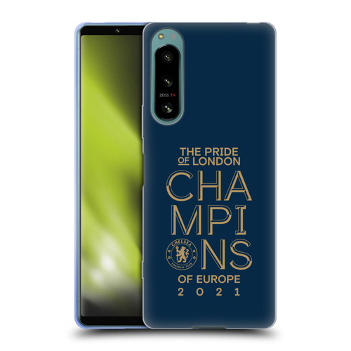Chelsea Football Club 2021 Champions The Pride Of London Soft Gel Case for Sony Xperia 5 IV