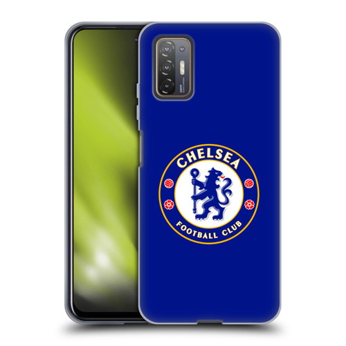 Chelsea Football Club Crest Plain Blue Soft Gel Case for HTC Desire 21 Pro 5G