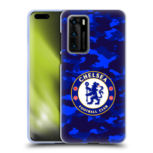 Chelsea Football Club Crest Camouflage Soft Gel Case for Huawei P40 5G
