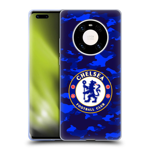 Chelsea Football Club Crest Camouflage Soft Gel Case for Huawei Mate 40 Pro 5G