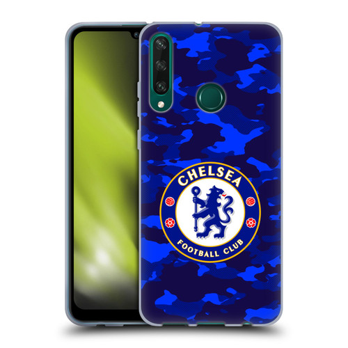 Chelsea Football Club Crest Camouflage Soft Gel Case for Huawei Y6p