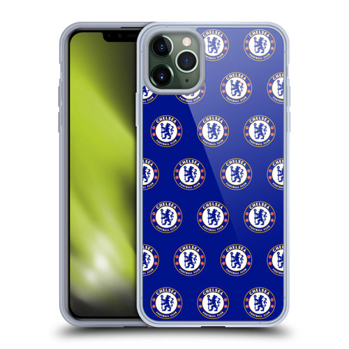 Chelsea Football Club Crest Pattern Soft Gel Case for Apple iPhone 11 Pro Max