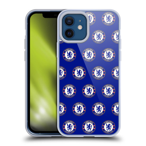 Chelsea Football Club Crest Pattern Soft Gel Case for Apple iPhone 12 / iPhone 12 Pro
