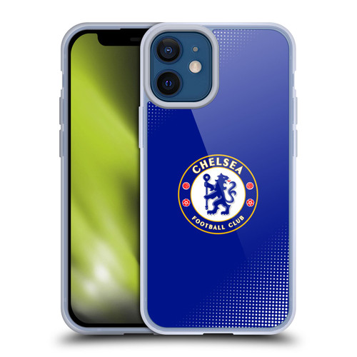 Chelsea Football Club Crest Halftone Soft Gel Case for Apple iPhone 12 Mini
