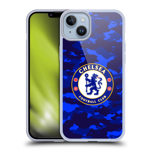 Chelsea Football Club Crest Camouflage Soft Gel Case for Apple iPhone 14 Plus Chelsea Football Club Crest Camouflage Soft Gel Case for Apple iPhone 14 Plus