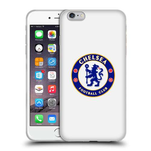Chelsea Football Club Crest Plain White Soft Gel Case for Apple iPhone 6 Plus / iPhone 6s Plus