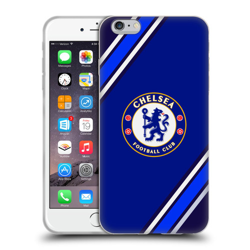 Chelsea Football Club Crest Stripes Soft Gel Case for Apple iPhone 6 Plus / iPhone 6s Plus