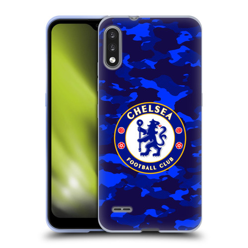 Chelsea Football Club Crest Camouflage Soft Gel Case for LG K22