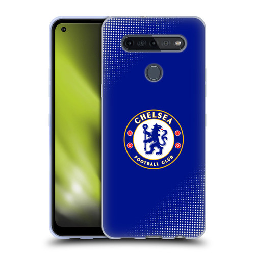 Chelsea Football Club Crest Halftone Soft Gel Case for LG K51S