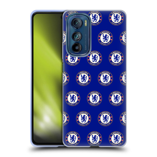 Chelsea Football Club Crest Pattern Soft Gel Case for Motorola Edge 30