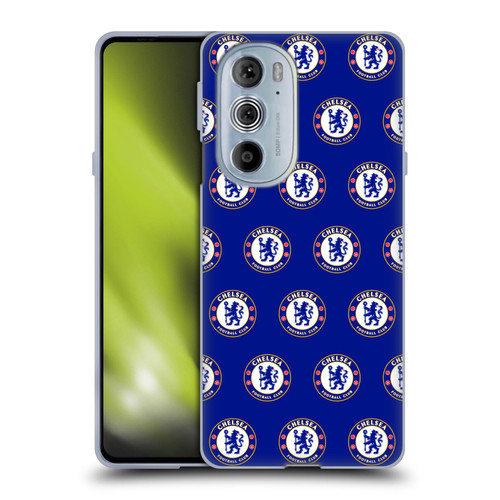 Chelsea Football Club Crest Pattern Soft Gel Case for Motorola Edge X30