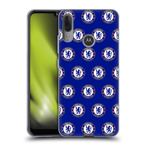 Chelsea Football Club Crest Pattern Soft Gel Case for Motorola Moto E6 Plus